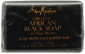 Shea Moisture African Black Soap Facial Bar Soap 3.5 oz (Pack of 2)