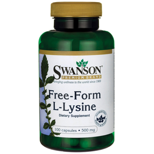 Swanson Free-Form L-Lysine 500 mg 100 Caps