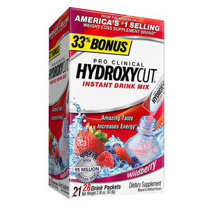 Hydroxycut Pro Clinical Weight Loss Dietary Supplement Powder Wildberry