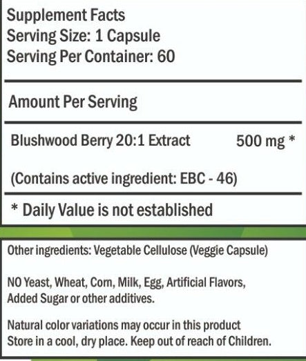 2 Pack Blushwood Berry 20:1 Extract Capsule EBC-46  120 Capsule