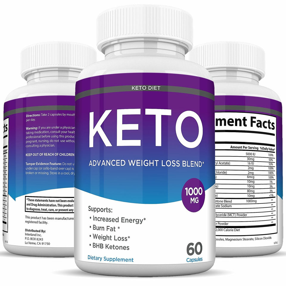 Keto Diet BURN Pills 1000 MG Best Weight Loss Fat Burner Supplement