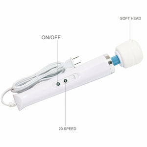 20 Speed Personal Massager Head Back Full Body Massage HandHeld Electric