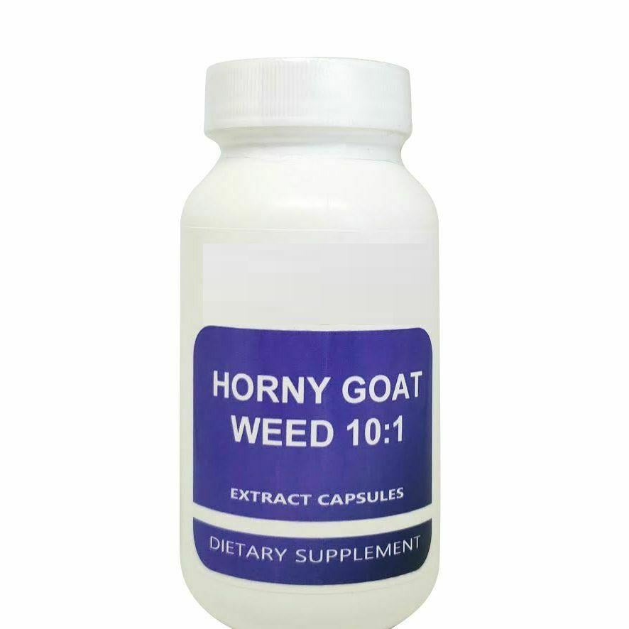 Horny Goat Weed Powder 10:1 Capsules - 500mg Each - Non GMO