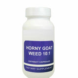 100 Horny Goat Weed Powder 10:1 Capsules - 500mg Each - Non-GMO