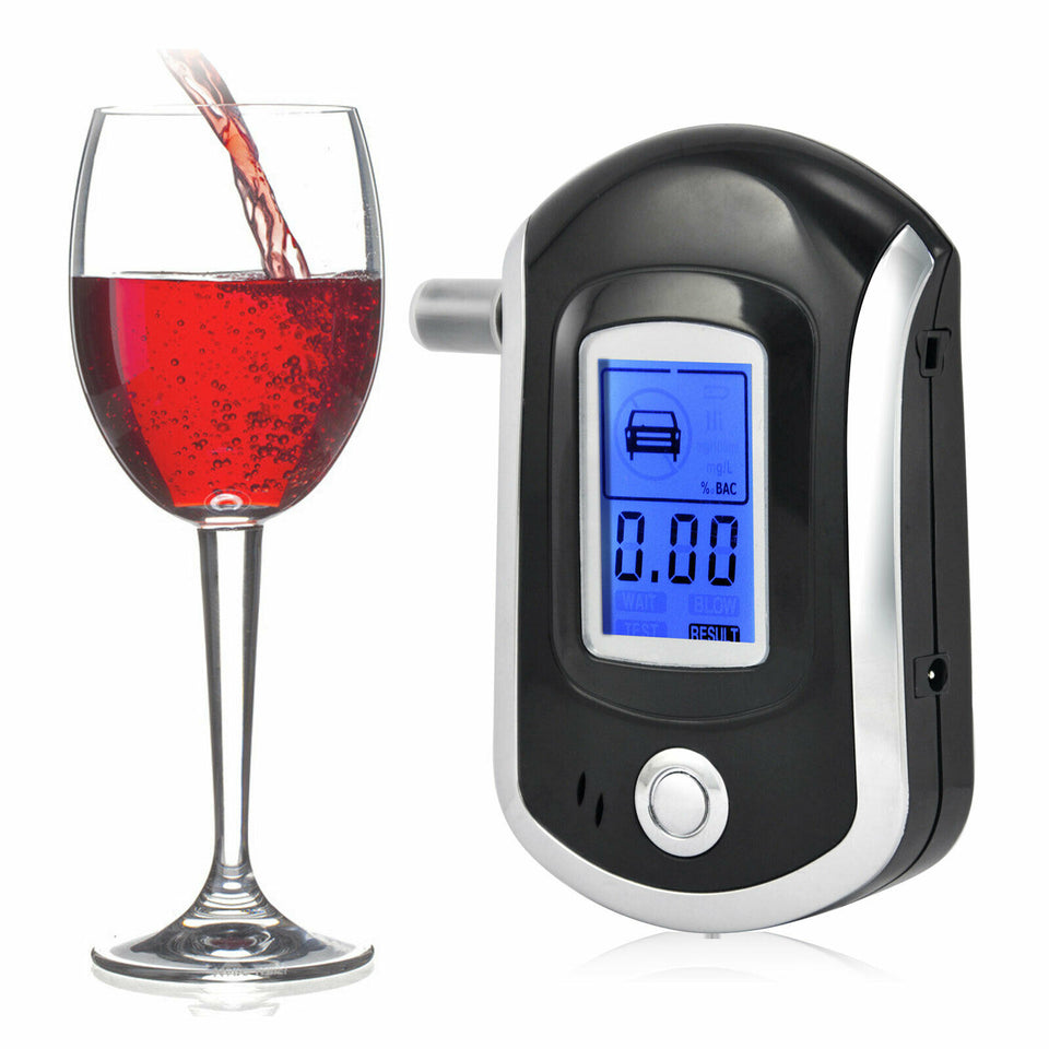 Police Breath Alcohol Tester Digital LCD Breathalyzer Blood Alcohol Detector US