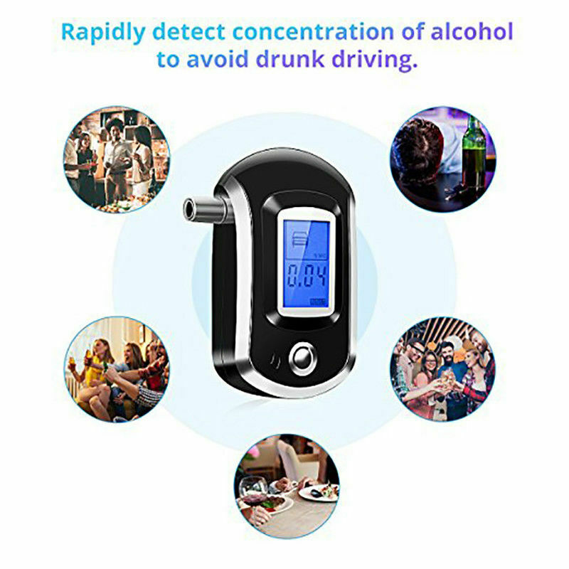 Police Breath Alcohol Tester Digital LCD Breathalyzer Blood Alcohol Detector US