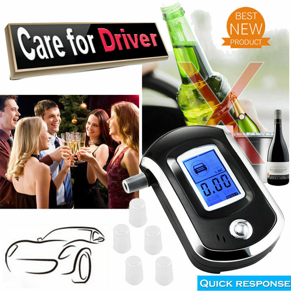 Police Breath Alcohol Tester Digital LCD Breathalyzer Blood Alcohol Detector US