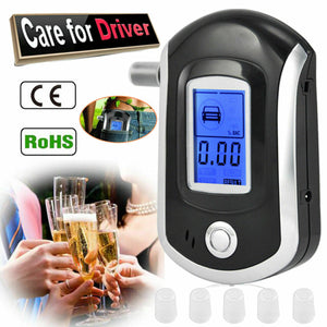 Police Breath Alcohol Tester Digital LCD Breathalyzer Blood Alcohol Detector US