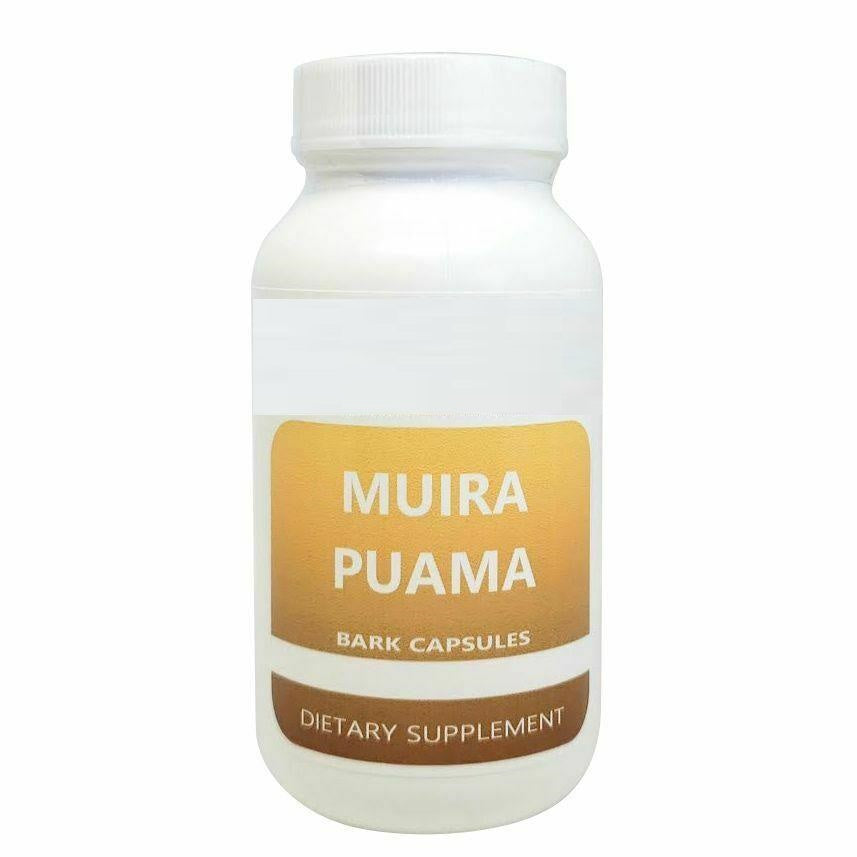 Muira Puama Bark Capsules - 500mg Each - Ptychopetalum Olacoides