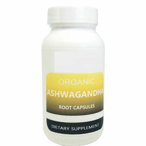 Organic Ashwagandha Root 100 Capsules - 400mg Each (Withania Somnifera) Non-GMO