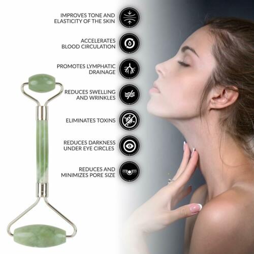 Jade Stone Massager Face Eye Roller Skin Wrinkles Anti Aging Tool Head Neck