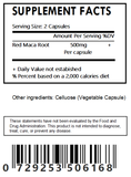 Red Maca Root - Vegetable Capsules 500mg Each - Non GMO